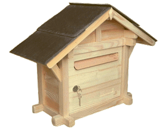 Traditional wooden mailbox