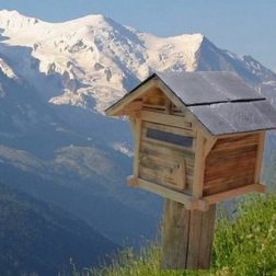 Holzbriefkasten Tradition mit Mont Blanc